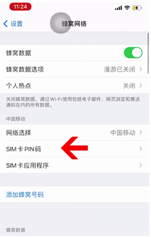 内乡苹果14维修网分享如何给iPhone14的SIM卡设置密码 