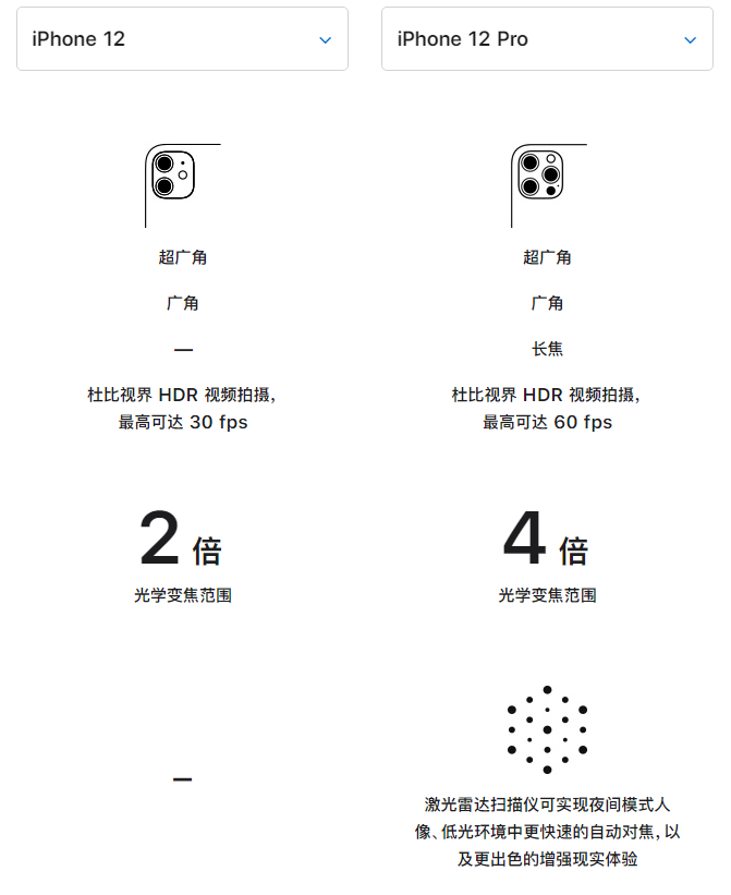 内乡苹果手机维修分享苹果 iPhone 12 与 iPhone 12 Pro 选哪款 